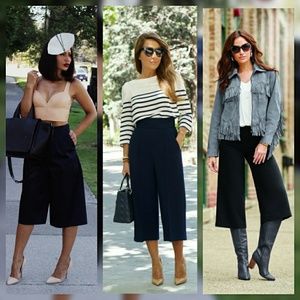 Black gauchos NEW with tags